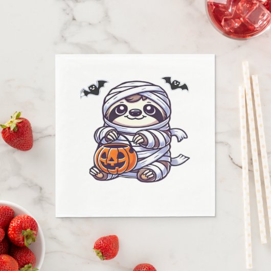 Sloth Halloween Mummy Kids Women Men Sloth Classic Serviette (Beispiel)
