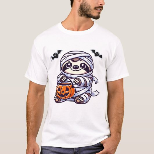Sloth Halloween Mummy Kids Women Men Sloth Classic T-Shirt (Vorderseite)