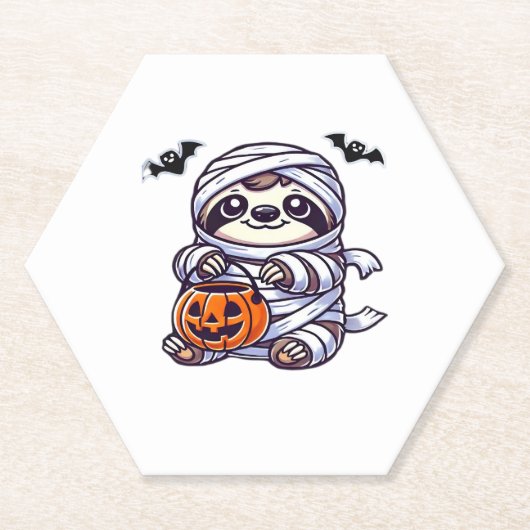 Sloth Halloween Mummy Kids Women Men Sloth Classic Untersetzer (Vorderseite)