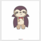 Sloth Halloween Niedlich Devil Vampire Costume Aufkleber (Blatt)
