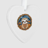 sloth, halloween, october, autumn, thanksgiving Ov Ornament (Vorderseite)