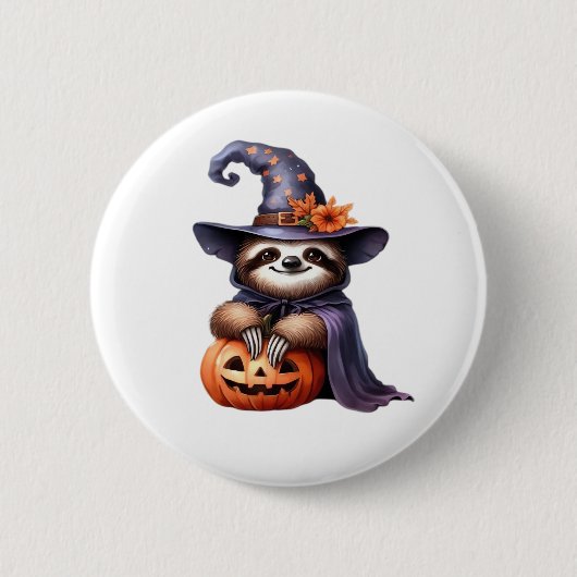 Sloth Halloween Outfit Classic T - Shirt Button (Vorderseite)