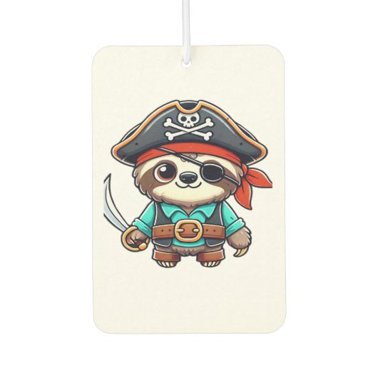 Sloth Halloween Pirate Kids Women Men Sloth Classi Autolufterfrischer (Vorderseite)