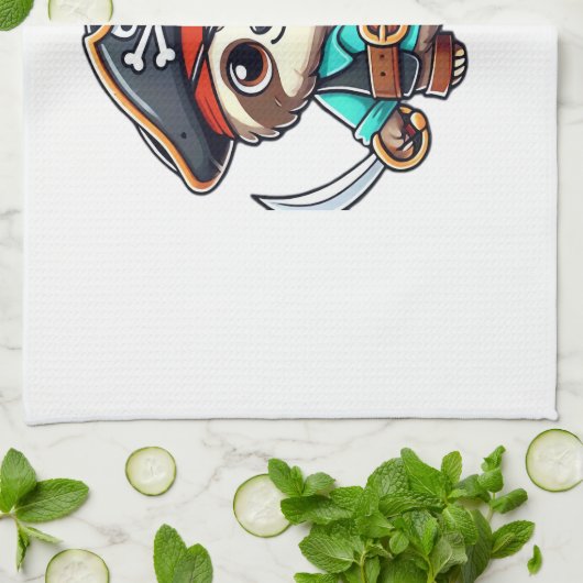 Sloth Halloween Pirate Kids Women Men Sloth Classi Geschirrtuch (Gefaltet)