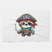 Sloth Halloween Pirate Kids Women Men Sloth Classi Geschirrtuch (Horizontal)