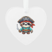 Sloth Halloween Pirate Kids Women Men Sloth Classi Ornament (Vorderseite)
