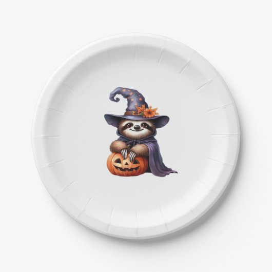 Sloth Halloween Pirate Kids Women Men Sloth Classi Pappteller (Vorderseite)