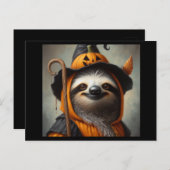 Sloth Halloween Postkarte (Vorne/Hinten)