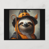 Sloth Halloween Postkarte (Vorderseite)
