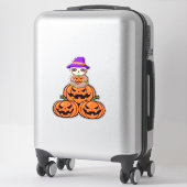 Sloth Halloween Premium T - Shirt Aufkleber (Koffer)