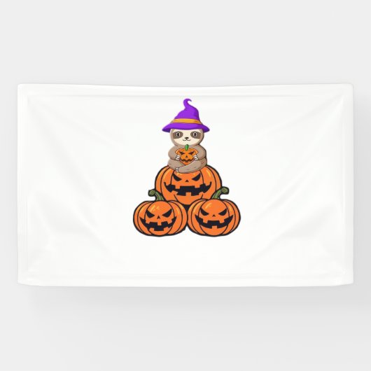 Sloth Halloween Premium T - Shirt Banner (Horizontal)