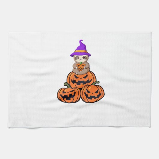 Sloth Halloween Premium T - Shirt Geschirrtuch (Horizontal)