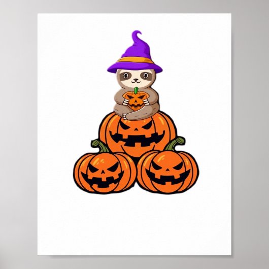 Sloth Halloween Premium T-Shirt Poster (Vorne)