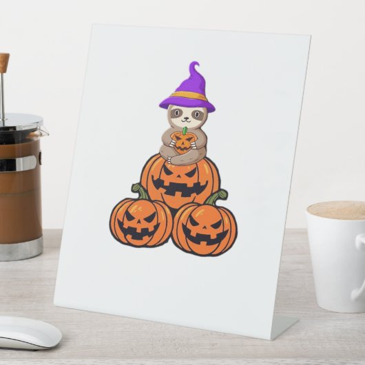 Sloth Halloween Premium T - Shirt Sockelschild (In Situ)