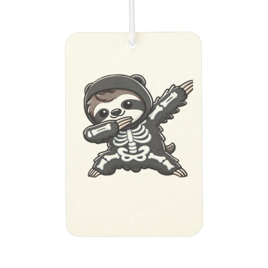 Sloth Halloween Skeleton Kids Women Men Sloth Clas Autolufterfrischer (Vorderseite)