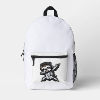 Sloth Halloween Skeleton Kids Women Men Sloth Clas Bedruckter Rucksack