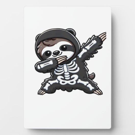 Sloth Halloween Skeleton Kids Women Men Sloth Clas Fotoplatte (Vorderseite)