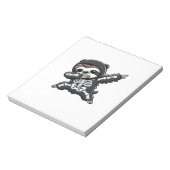 Sloth Halloween Skeleton Kids Women Men Sloth Clas Notizblock (Rotiert)