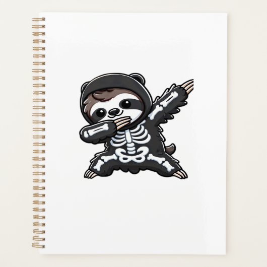 Sloth Halloween Skeleton Kids Women Men Sloth Clas Planer (Vorderseite)