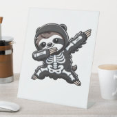 Sloth Halloween Skeleton Kids Women Men Sloth Clas Sockelschild (In Situ)