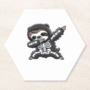 Sloth Halloween Skeleton Kids Women Men Sloth Clas Untersetzer