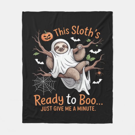 Sloth Halloween Sloths Niedlich Bat Vampire Essent Fleecedecke (Vorderseite)