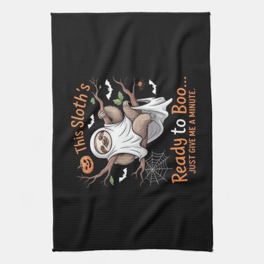 Sloth Halloween Sloths Niedlich Bat Vampire Essent Geschirrtuch (Vertikal)