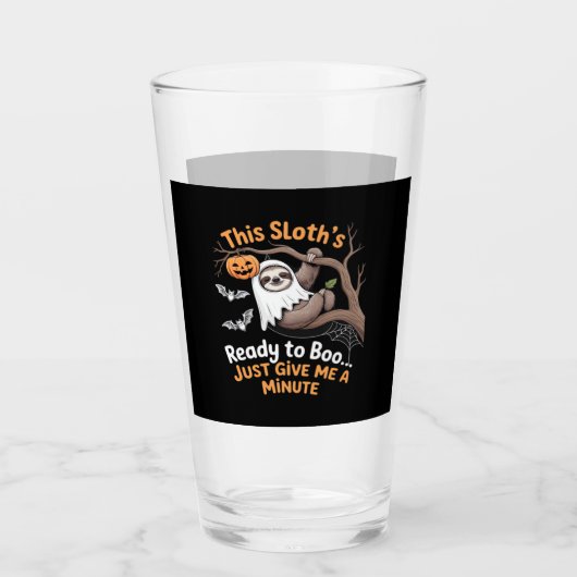 Sloth Halloween Sloths Niedlich Bat Vampire Essent Glas (Vorderseite)