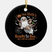 Sloth Halloween Sloths Niedlich Bat Vampire Essent Keramik Ornament (Vorne)