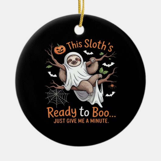 Sloth Halloween Sloths Niedlich Bat Vampire Essent Keramik Ornament (Vorne)
