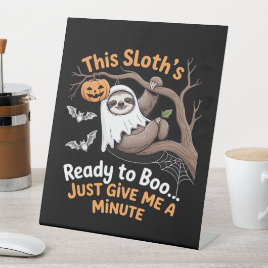 Sloth Halloween Sloths Niedlich Bat Vampire Essent Sockelschild (In Situ)