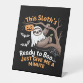 Sloth Halloween Sloths Niedlich Bat Vampire Essent Sockelschild (Vorderseite)