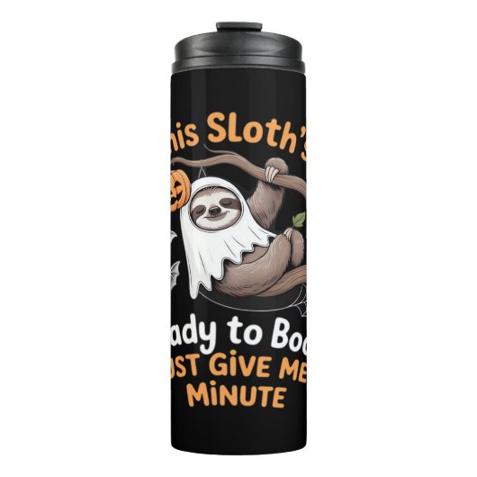 Sloth Halloween Sloths Niedlich Bat Vampire Essent Thermosbecher (Vorderseite)