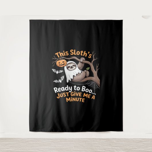 Sloth Halloween Sloths Niedlich Bat Vampire Essent Wandteppich (Vorderseite)