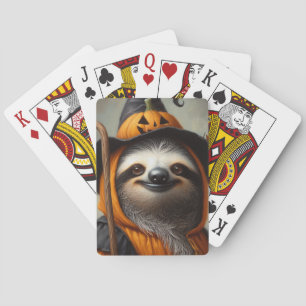 Sloth Halloween Spielkarten