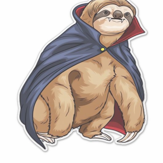 Sloth Halloween Vampire Classic T - Shirt Aufkleber (Vorderseite)