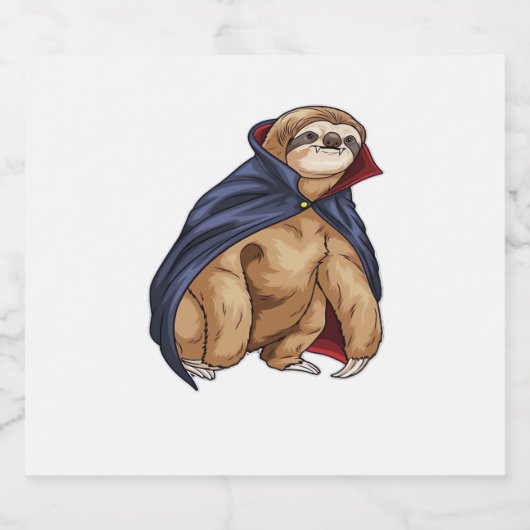 Sloth Halloween Vampire Classic T - Shirt Schaumweinetikett (Einzelnes Label)