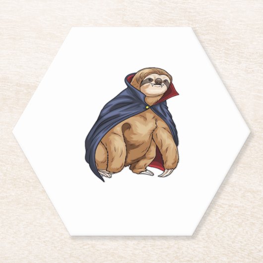 Sloth Halloween Vampire Classic T - Shirt Untersetzer (Vorderseite)