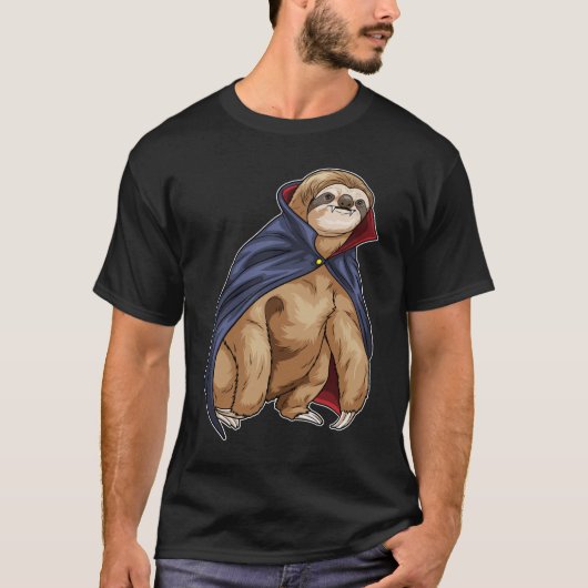 Sloth Halloween Vampire T-Shirt (Vorderseite)