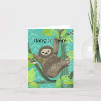 Sloth "Hang da rein!" Grußkarte Dankeskarte
