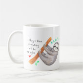 Sloth Hang in the Addictions Support Message Gift Kaffeetasse (Links)