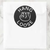 Sloth Hang Loose Runder Aufkleber (Tasche)