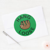 Sloth Hang Loose Runder Aufkleber (Umschlag)