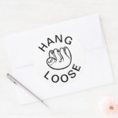 Sloth Hang Loose Runder Aufkleber (Umschlag)
