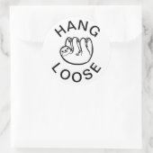 Sloth Hang Loose Runder Aufkleber (Tasche)