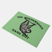 Sloth Hang Out-Vorlage Fußmatte (Schrägansicht)