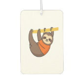 Sloth Hanging on Branch with Orange Autolufterfrischer (Vorderseite)