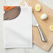 Sloth Hanging on Branch with Orange Geschirrtuch (Viertel Falte)