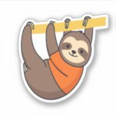 Sloth Hangon Branch mit Orange Aufkleber (Vorderseite)