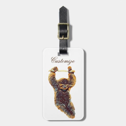 Sloth Hangout Thunder_Cove Gepäckanhänger (Vorderseite vertikal)